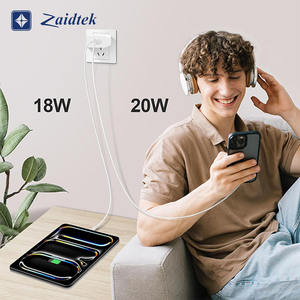 Cargador PD Dual de Alta Calidad de 18W, Adaptador de Corriente USB-C de Carga Rápida con Salida de 10W para iPhone 16 15 14 13 12, Cargador <span class=keywords><strong>A</strong></span>+C - Product Image 3