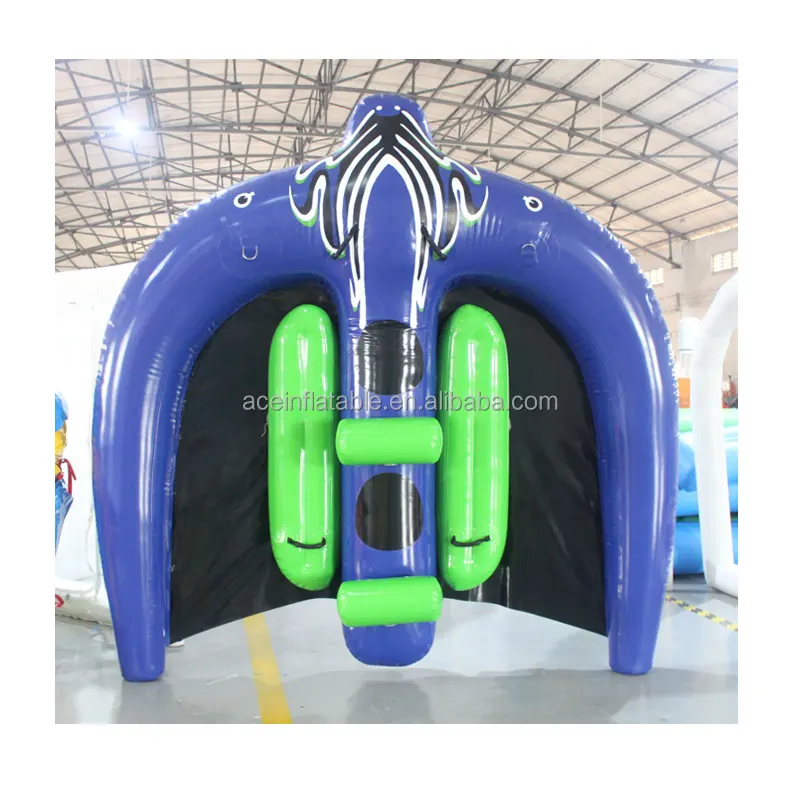 Nước thuyền thể thao trò chơi kín Inflatable bay cá towable bay Manta Ray ống để bán Inflatable Fly Fish flyfish