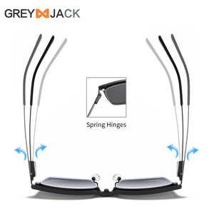 Lunettes de soleil magnétiques Greyjack pour hommes, en acier inoxydable, semi-cerclées, polarisées, vision nocturne, anti-UV, verres TAC - Product Image 4