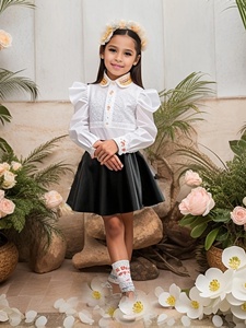 <span class=keywords><strong>Falda</strong></span> Corta de Cuero Personalizada para Niñas, OEM, Múltiples Colores, Muestra en 7 Días |   En stock |   Fábrica de Ropa para Niños Foshan - Product Image 5