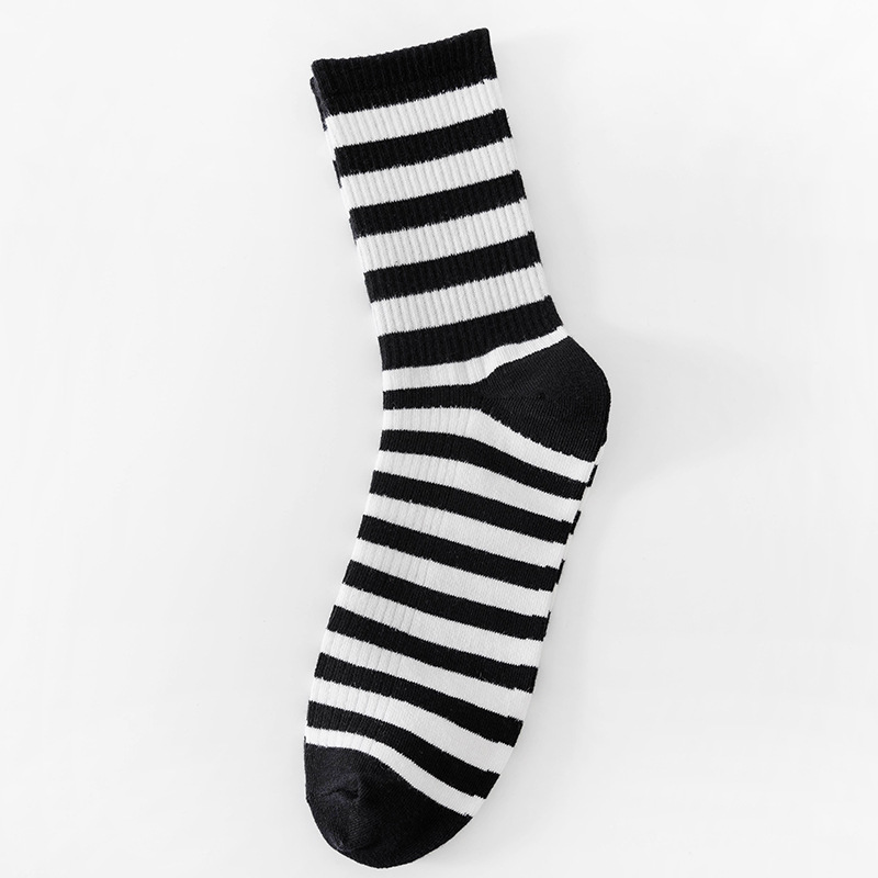 Full of black and white stripes