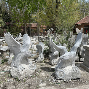 Estatua de Águila de Piedra Hecha a Mano Moderna y Grande en Oferta, Escultura de Jardín Duradera para Exteriores, Marca Sanlei - Product Image 6