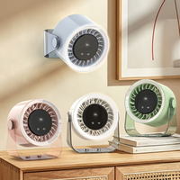 Nouveau ventilateur de table de bureau MLS6220 2026, rechargeable par USB, 1800 mAh, 5 vitesses, mini-ventilateur rafraîchissant pour l'été