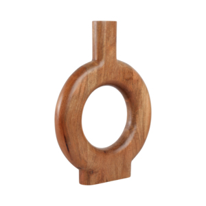 Vaso ad anello in legno di mango per soggiorno, decorativo, stile casual - Product Image 3