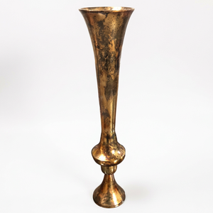 Top Quality Aluminium Decorating Flower Vase Antique <b>Golden</b> Finishing On Table Top Centrepiece For Sale - Product Image 1