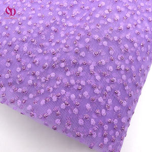 Tissu en tulle à paillettes motif galaxie étoilée de Noël, imprimé petits pois, en polyester, pour filles, mariages et usage extérieur - Product Image 3