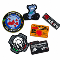Patch en PVC 3D personnalisé, badge tactique amusant, symbole d'avertissement hipopotame Spartan, patch en caoutchouc pour vêtements avec fixation auto-agrippante