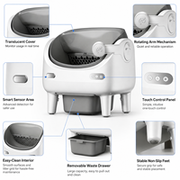 Bac à litière intelligent automatique pour chat en plastique avec caméra HD, contrôle par application, écologique, grande capacité, sécurité multi-capteurs, contrôle des odeurs