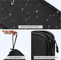 Pochette de rangement pour câbles de voyage JN Oxford, tout-en-un, portable, imperméable, double couche, pour câble, chargeur, téléphone, écouteurs