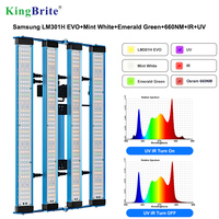 Без налога на ЕС, отдельные переключатели UV/IR, KingBrite 240 Вт Samsung LM301H EVO мятный белый + 660 нм UV IR изумрудно-зеленый светодиодный светильник