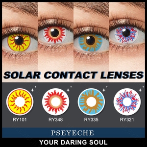 Lentes de Contacto Suaves para Cosplay, Lentes de Contacto de Crazy Eye, Precio Al por Mayor, Lentes de Contacto de Sun God, Material Seguro y Suave, Lentes Anuales, Novedad - Product Image 2