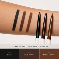 Crayon Eyeliner Gel Imperméable à Glisse Lisse, Pigment Noir Intense, Longue Tenue Anti-Bavures pour une Utilisation Toute la Journée