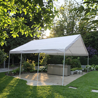 Abri de voiture modulaire 6*6M, auvent, protection UV, abri temporaire pour véhicule sans côtés