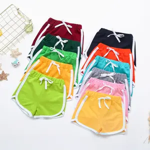Çocuk giysileri yaz bebek pamuk büzme ipi Bummies kız erkek spor şort rahat elastik çok renkli pantolon