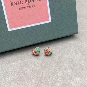 Pendientes de Corazón con Diamantes de Colores, Estilo Dulce y Lujoso, Diseño Exclusivo, Elegante y Único - Product Image 5