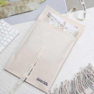Borsa in cotone organico riciclabile personalizzata busta di tela naturale per scarpe sacchetto per polvere Beige Eco carta da regalo gratuita - Product Image 2