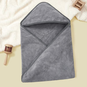 Serviettes de bain à capuche pour bébé en gros, en polaire corail, ultra douces et très absorbantes, couvertures enveloppantes pour bébé de classe A, certifiées CPC - Product Image 3