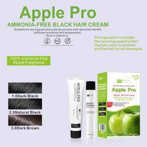 プロアップルプロ黒髪クリーム60ml * 2含みオリーブオイルなしアンモニア100% クイックグレー卸売価格 - Product Image 6