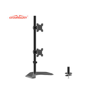 Charmount – <span class=keywords><strong>support</strong></span> de Double moniteur <span class=keywords><strong>PC</strong></span> réglable en hauteur, <span class=keywords><strong>support</strong></span> de Double moniteur autoportant - Product Image 1