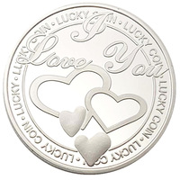 Anniversaire russe bénédiction pièce breloque Dublon Darya Collection argent plaqué trèfle à quatre feuilles souvenir de la fête des mères