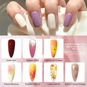 เจลเพ้นท์เล็บ 24 สีไล่เฉดแบบฝรั่งเศส ไม่ต้องล้างออก เป็นมิตรต่อสิ่งแวดล้อม สำหรับตกแต่งเล็บ ลายสลัก DIY แบบลอกออกได้ ใช้กับยูวีและแอลอีดี - Product Image 2