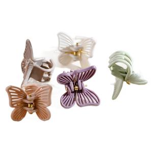 Pince à cheveux papillon en résine pour femme - Accessoire élégant fait main pour franges et mèches latérales, <span class=keywords><strong>coiffure</strong></span> princesse mignonne et colorée - Product Image 5