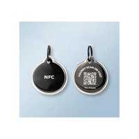 Hochwertige Maßgefertigte 13,56MHz NFC Haustier-ID-Code Hundemarke NFC-Tag Schlüsselanhänger mit Harz