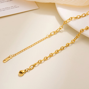 Bracciali all'ingrosso di vari stili: <span class=keywords><strong>Bracciale</strong></span> a catena a serpente con ciondolo a cuore placcato oro 18K e Bracciali a catena a maglia box regolabili in acciaio inossidabile - Product Image 5