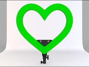 L в форме сердца RGB кольцевой свет режимы макияж селфи светодиодное кольцо 18 дюймов со штативом и держателями для телефона - Product Image 2