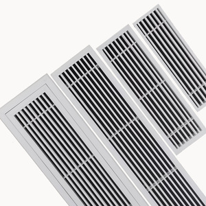 Linear Air Vent Grilles Rectangle 1/2 In Bar Spacing White Black ABS Aluminum Alloy Ceiling Installation - Product Image 1