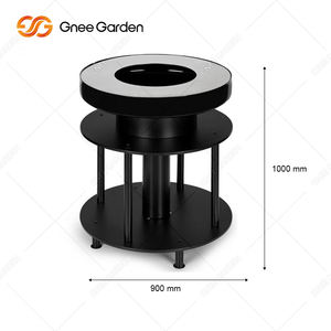 Barbecue extérieur en acier Corten avec bac à cendres amovible, télécommande et chariot pour bois de chauffage - Product Image 6