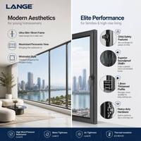 Poignée de fenêtre à ouverture intérieure LANGE Smart Minimalist, fenêtre à battant insonorisée à double vitrage pour bureau