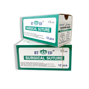 Cinta blanca de poliéster de ancho, 5mm, 50CM de longitud, aguja de cuerpo redondo doble, SUTURA QUIRÚRGICA <span class=keywords><strong>no</strong></span> absorbible - Product Image 4