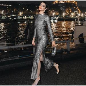 Vestido <span class=keywords><strong>de</strong></span> manga larga bandage para mujer, vestido <span class=keywords><strong>de</strong></span> noche con diamantes <span class=keywords><strong>de</strong></span> imitación para <span class=keywords><strong>fiesta</strong></span>, colorete <span class=keywords><strong>rosa</strong></span>, Tangerine - Product Image 6