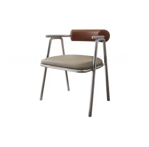 Foshan Steel Plant World Tables et chaises de <span class=keywords><strong>restaurant</strong></span> à thème en acier inoxydable personnalisées Tables et chaises de café en cuir PU Stand - Product Image 6