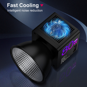 Lumière vidéo RGB MAMEN COB 80W avec batterie 26800 mAh, éclairage photo COB portable sur caméra, prise en charge de la personnalisation - Product Image 4