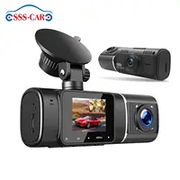 J02 자동차 dvr 카메라 풀 hd 1080p 사용자 설명서 12v 작은 대시 카메라 자동차 판매 전면 및 내부 배터리 듀얼 숨겨진 dashcam