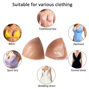 Inserti reggiseno appiccicosi Oem Double face appiccicosi reggiseno triangolo sottile adesivo inserto reggiseno - Product Image 6