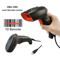 Cable de escáner de código de barras láser portátil 1D lector de código de barras de mano de largo alcance Cable USB para Cable de sistema POS y gestión de inventario