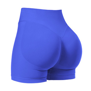 Summer High Waisted Yoga Shorts Fashionable and Sexy Running Fitness Pants Solid Color Yoga <b>Leggings</b> - Product Image 4