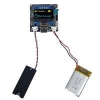 Carte de développement Wi-Fi à commande vocale avec écran OLED, haut-parleur et kit batterie lithium rechargeable pour la création de dispositifs intelligents DIY