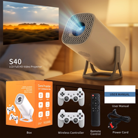 Projecteur Home Cinéma G4 Android 14 LCD Mini Portable 150 ANSI 720P Prêt 4K Prêt 3D Haut-parleurs Intégrés WiFi6 BT5.0 40-120