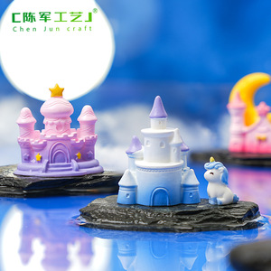 Accesorios decorativos DIY para <span class=keywords><strong>casa</strong></span> pequeña con diseño de castillo de estrellas y luna, estilo romántico, para micro-escenarios. - Product Image 4