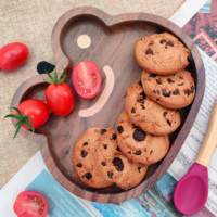 Houten/Bamboe Plank met Houtnerf, Zwarte Walnoot Kaasplank, Koffie- en Thee Servies, Fruitplateau, Feest- en Dinerborden