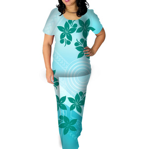 Samoan Puletasi chemise à manches courtes et robes pour femmes 2 pièces polynésien Tribal Samoan Puletasi <span class=keywords><strong>8XL</strong></span> grande <span class=keywords><strong>taille</strong></span> robes pour femmes - Product Image 4