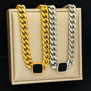 ZGBROTHERS N163 Pulsera de Moda con Colgante Cuadrado Pequeño Negro, Carcasa de Acero Inoxidable Dorada Multiusos, Estilo Hip-hop Punk - Product Image 4