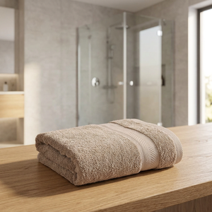 Juego de Toallas de Baño ORCHID de Algodón Beige Suave, Absorbentes, de Secado Rápido, Ecológicas, con Borde Dobby, para Hotel, Spa y Hogar - Product Image 1