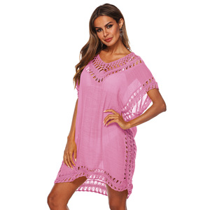 Falda <span class=keywords><strong>de</strong></span> playa con cuello en V, blusa ahuecada con gancho <span class=keywords><strong>de</strong></span> mano, blusa <span class=keywords><strong>de</strong></span> playa, blusa, falda <span class=keywords><strong>de</strong></span> playa, explosión <span class=keywords><strong>de</strong></span> <span class=keywords><strong>Amazon</strong></span>, ropa <span class=keywords><strong>de</strong></span> playa, traje <span class=keywords><strong>de</strong></span> <span class=keywords><strong>baño</strong></span> - Product Image 2