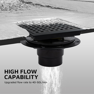OEM Factory 6 pulgadas Acero inoxidable 304 Desagüe <span class=keywords><strong>de</strong></span> ducha negro mate Patrón <span class=keywords><strong>de</strong></span> rejilla <span class=keywords><strong>Desague</strong></span> <span class=keywords><strong>De</strong></span> Ducha Desagüe <span class=keywords><strong>de</strong></span> piso <span class=keywords><strong>de</strong></span> baño - Product Image 3