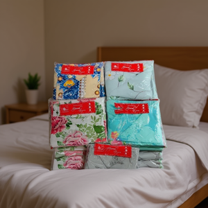 Ensemble de draps en microfibre double, motifs floraux assortis, 1800 fils, lot de 5 pour la literie de la maison - Product Image 2